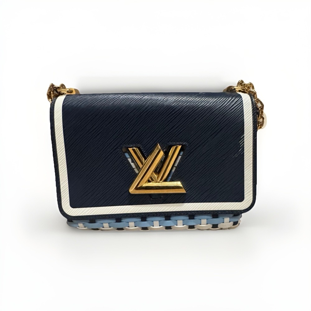 LOUIS VUITTON Epi Guinguette Twist Shoulder Bag MM Indigo Blue